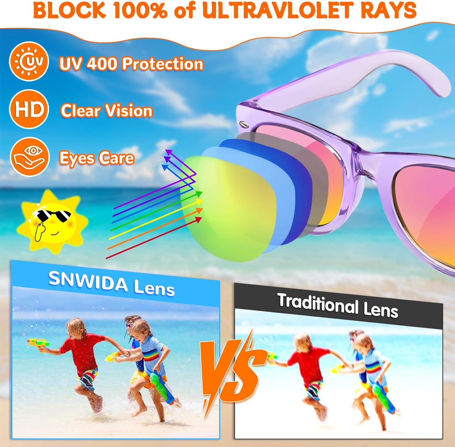 Party Favors Kids Sunglasses Bulk - 24 Packs Neon Sunglasses for Kid Age 3-8, UV400 Protection Party Sunglasses Goodie Bags Stuffers for kids Birthday Party Supply, End of the Year Gifts For Students - Image 3