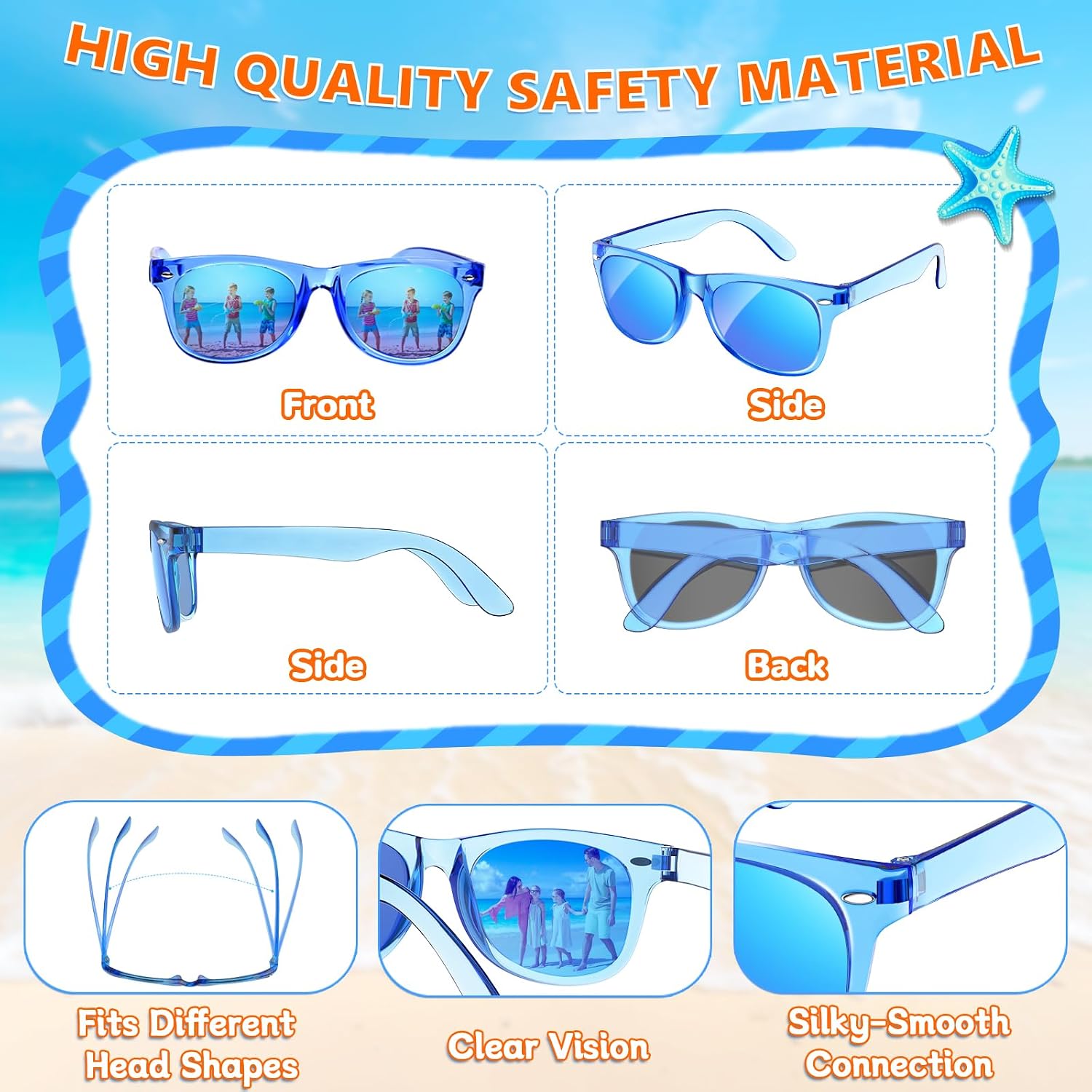 Party Favors Kids Sunglasses Bulk - 24 Packs Neon Sunglasses for Kid Age 3-8, UV400 Protection Party Sunglasses Goodie Bags Stuffers for kids Birthday Party Supply, End of the Year Gifts For Students - Image 9