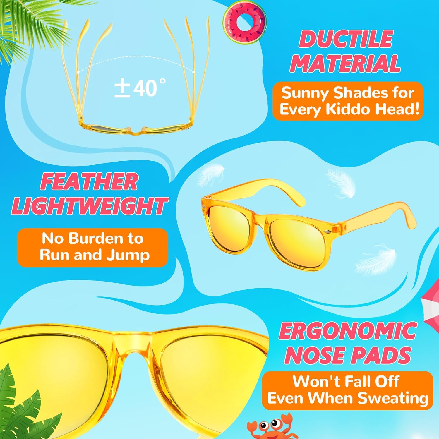 Kids Sunglasses Bulk Party Favors - 24Packs Boys Girls Sunglasses for Kids Age 3-8, Neon Sunglass with UV400 Protection, Goodie Bags Stuffers for Kid Birthday Party Supplies, End of Year Student Gifts - Image 8