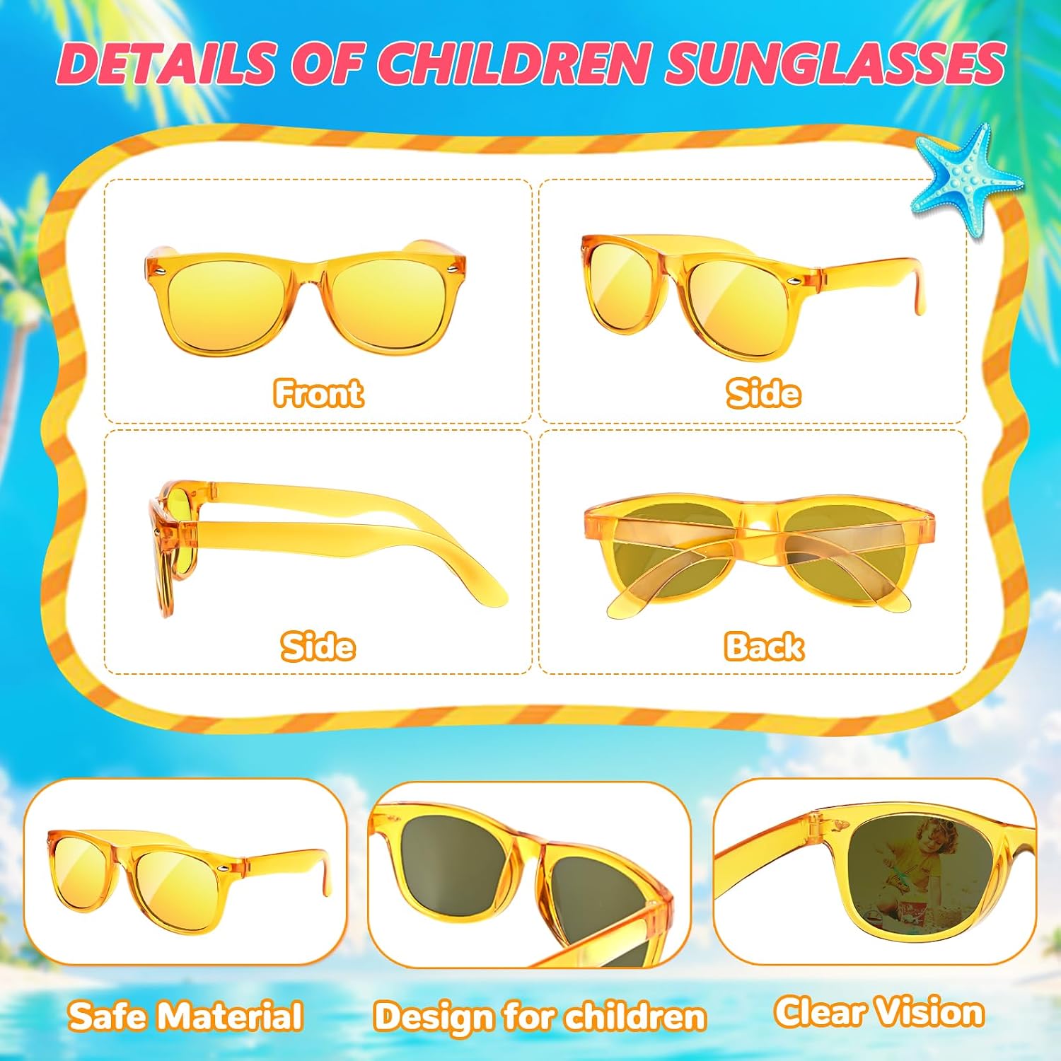 Kids Sunglasses Bulk Party Favors - 24Packs Boys Girls Sunglasses for Kids Age 3-8, Neon Sunglass with UV400 Protection, Goodie Bags Stuffers for Kid Birthday Party Supplies, End of Year Student Gifts - Image 9