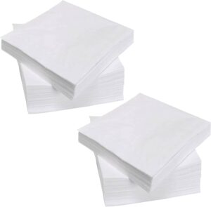 200 Count Napkins 2 Ply Plain White...