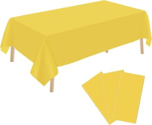 YSYJ 3 Pack Yellow Plastic Tableclo...