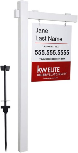 Vinyl PVC Real Estate Sign Post 6ft...