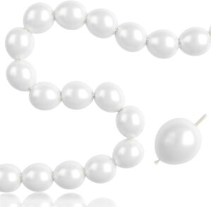 Pearl White Linking Balloons,100pcs...