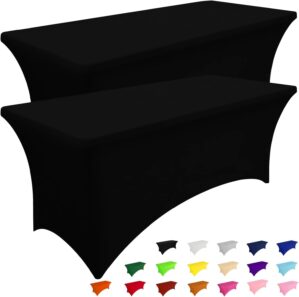 Smiry 2 Pack Spandex Table Cloth 6F...