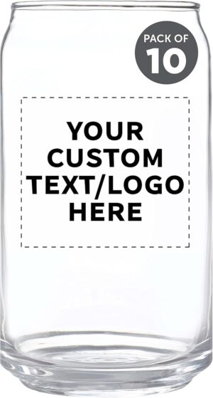 Custom Beer Can Glasses Set of 10, ...