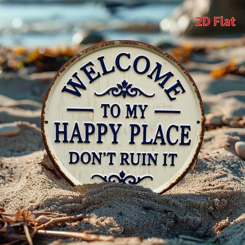 1PC Rustic Metal Welcome Sign Vintage Iron 7.8x7.8 Inch with Floral Accents Indoor Outdoor Metal Wall Art for Home, Porch, Garden, A - Image 7