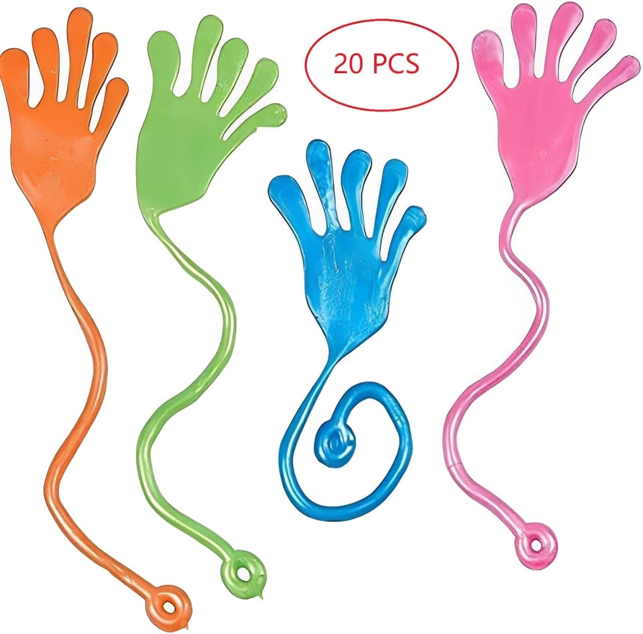Tuko 20PCS Sticky Hands, Sticky Finger, Kids' Party Favor Sets, Fun Toys, Party Favors, Wacky Fun Stretchy Sticky Hands, Halloween Party Favors, Birthday Parties, Toys for Sensory Kids,20PCS - Image 2