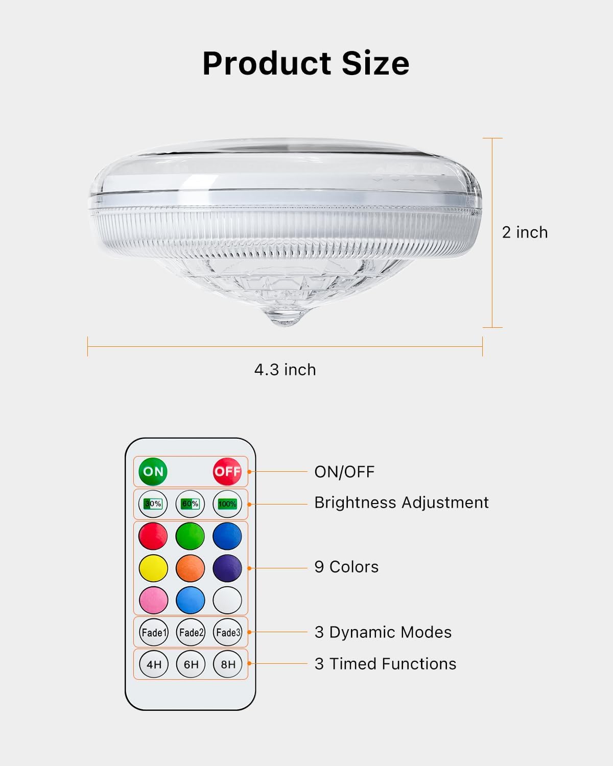 Solar Floating Multicolor Pool Lights with Remote Timer Waterproof Lamp 9 Fixed Adjustable Color for Family Night Swimming Security Lighting, Use to Yard, Garden, Outdoor Inground Pool, Ponds, Hot Tub - Image 9