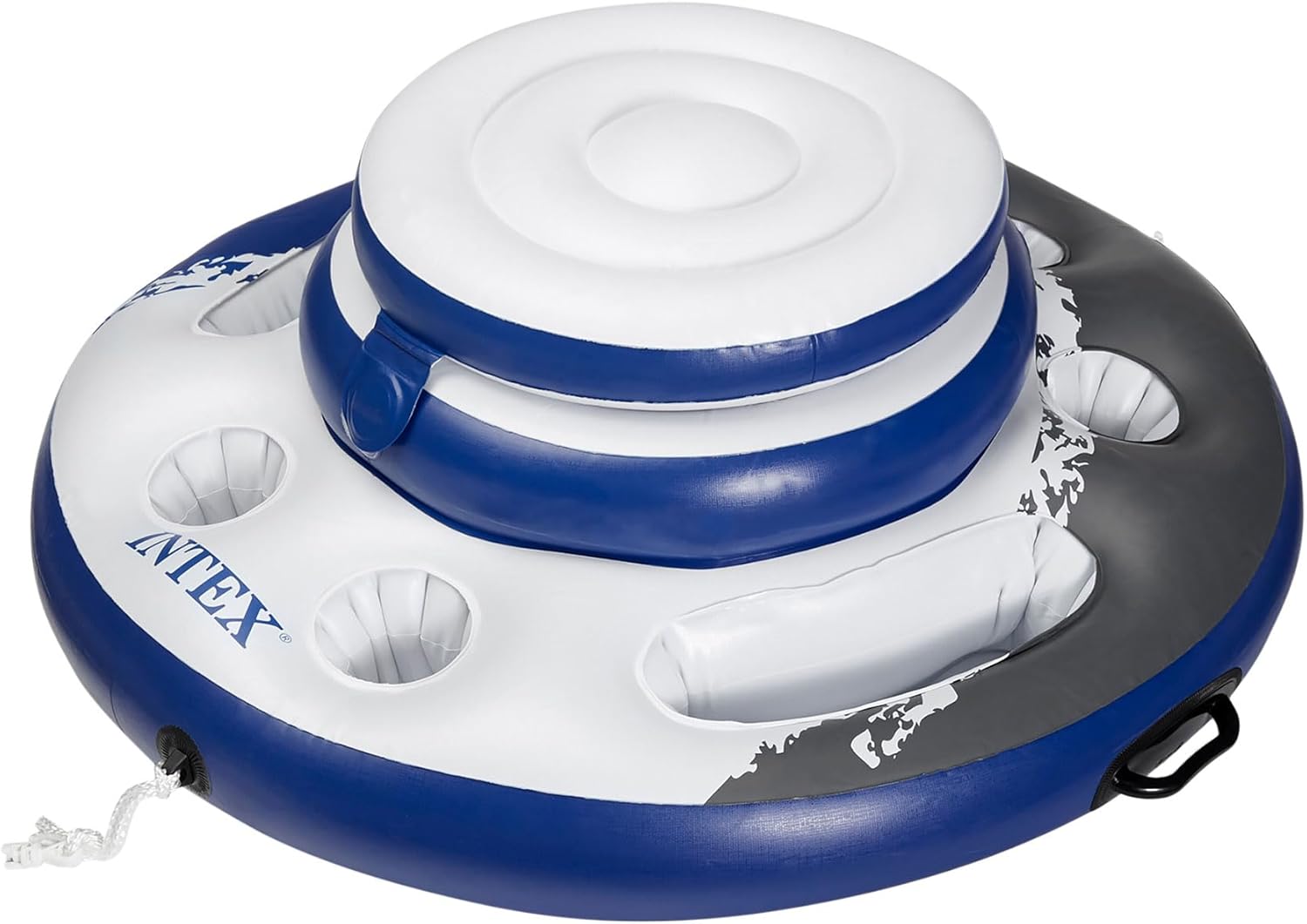 INTEX 56822EP Mega Chill Inflatable Cooler: Removable Ice Chest – 5 Built-in Cup Holders – 2 Durable Handles – Easy-to-Use Connectors – River Run Compatability
