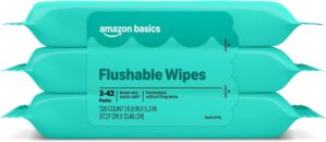Amazon Basics Adult Wet Wipes Flush...