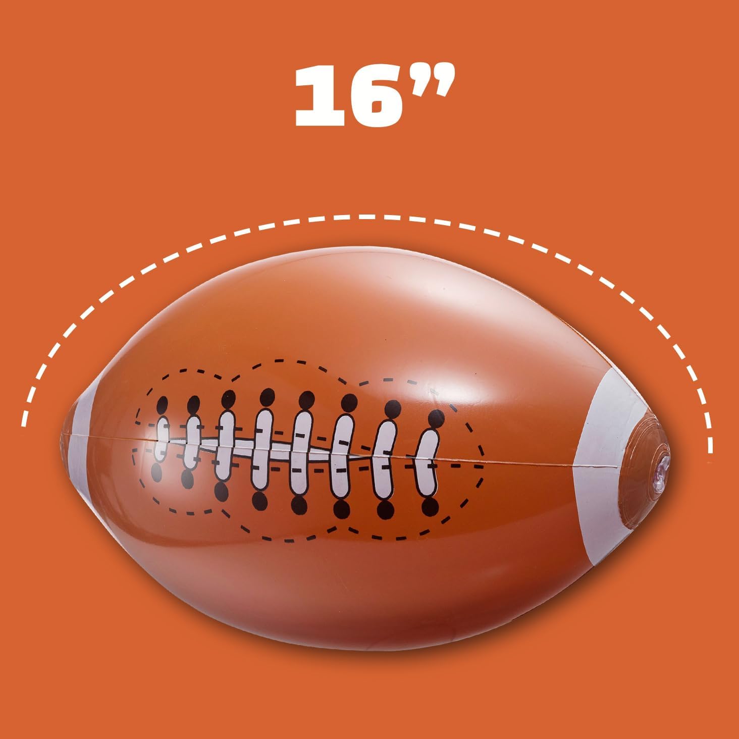 Bedwina 12-Pack 16" Inflatable Footballs for Football Party Decorations & Party Favors – Blow-Up Sports-Themed Beach Balls for Game Day & Birthday Supplies, Goodie Bag Stuffers - Image 7