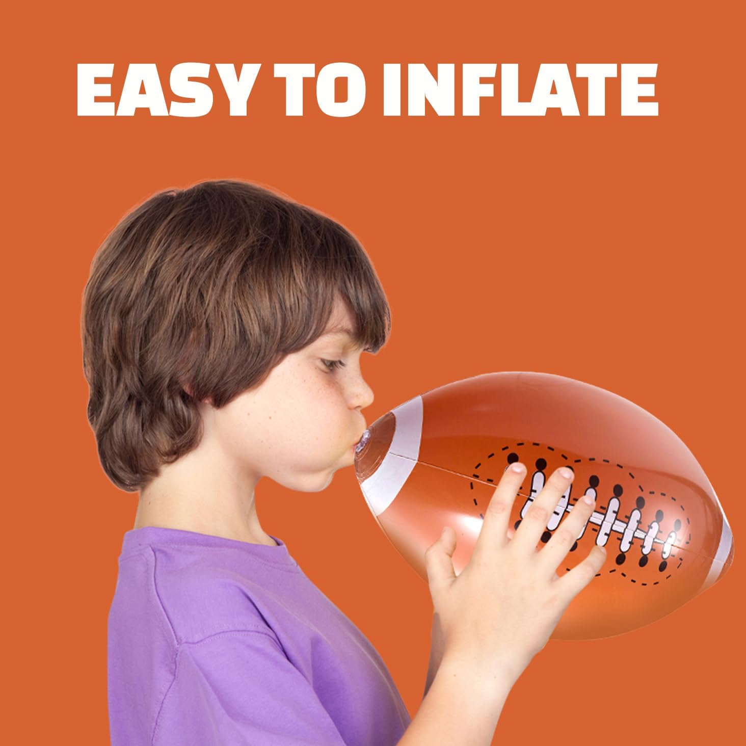 Bedwina 12-Pack 16" Inflatable Footballs for Football Party Decorations & Party Favors – Blow-Up Sports-Themed Beach Balls for Game Day & Birthday Supplies, Goodie Bag Stuffers - Image 6