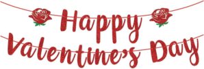 Happy Valentines Day Banner, Glitte...