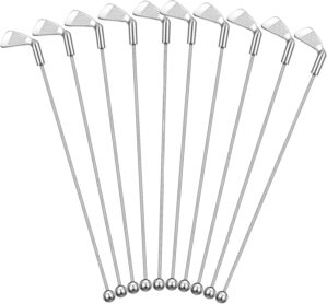 Hushee 10 Pcs Metal Golf Cocktail S...