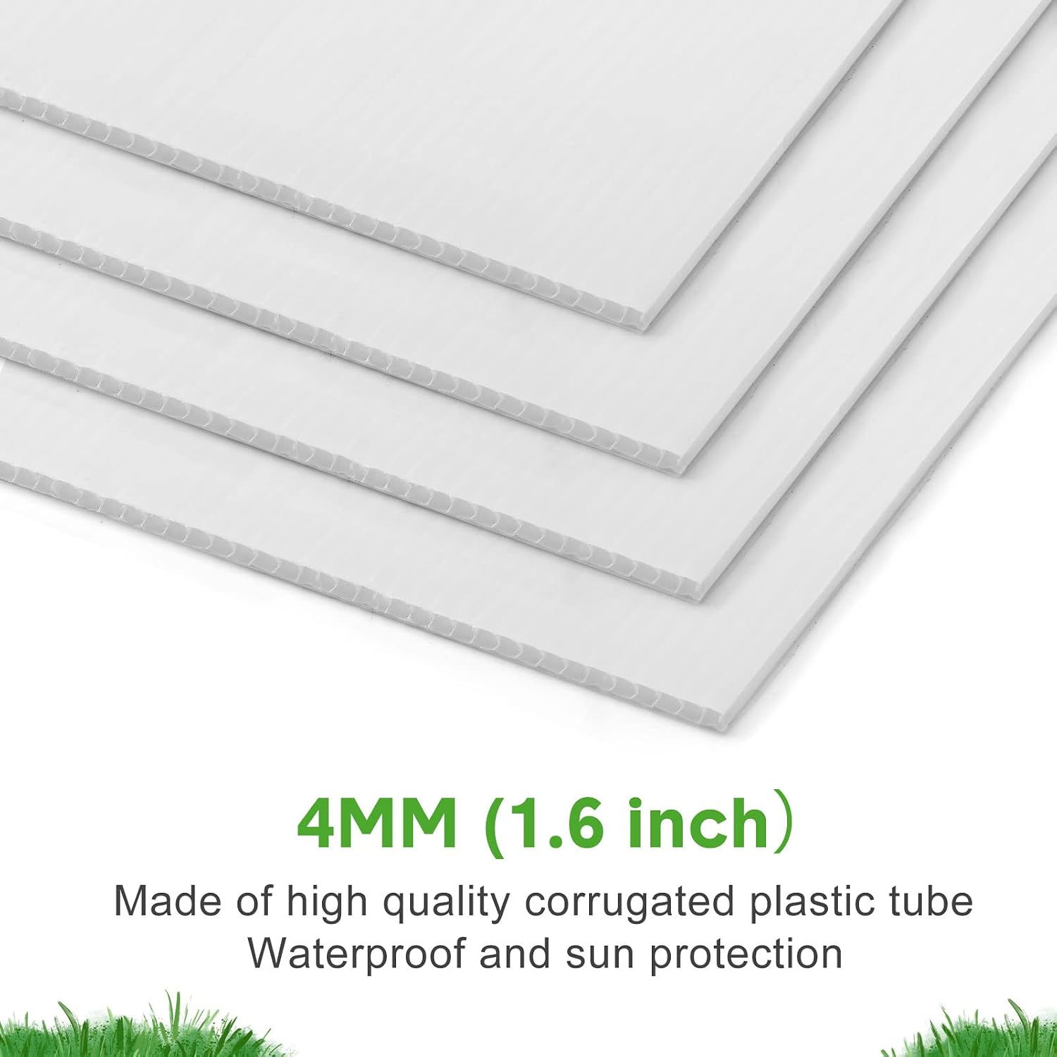 Tuanse 20 Pack Blank Yard Signs with Stakes 16x12 Inch Double Sided Corrugated Plastic Board Custom Lawn Signs for Garage Sale Real Estate Open House Advertising Rent Guidepost Birthday Party(White) - Image 3