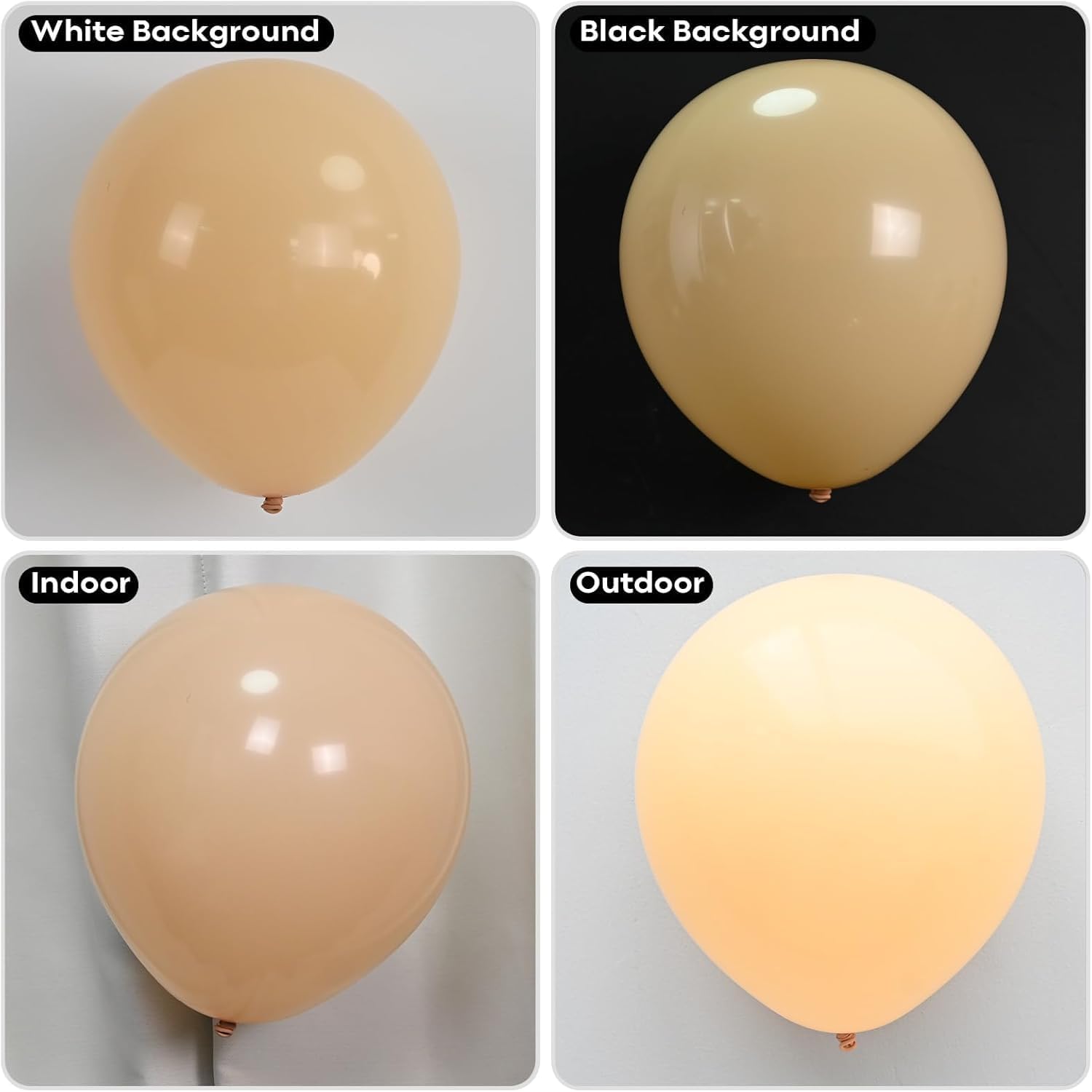 Retro Blush Pink Balloons, 60 Packs 12 Inch Dusty Pink Metallic Chrome Rose Gold White Sand Nude Balloons for Pumpkin Baby Shower Girls Women Boho Birthday Bridal Wedding Mothers Day Decorations - Image 8