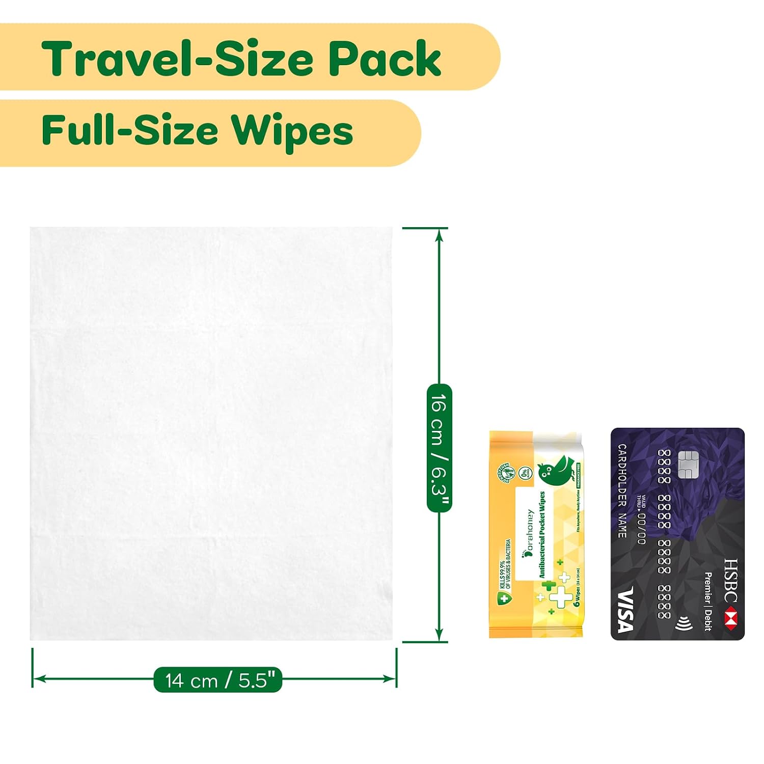 Mini Antibacterial Wet Wipes, 99% Water Hand Sanitizer Travel Wipes, Safe for Sensitive Skin & Hypoallergenic Hand Sanitizing Pocket Wipes, 144 Count (24 Packs of 6) - Image 6