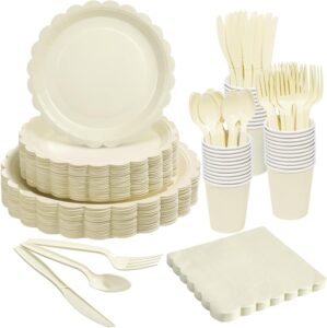Goodluck Ivory Scalloped Disposable...