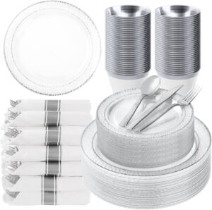 Bestluck 350PCS Clear Plastic Plate...