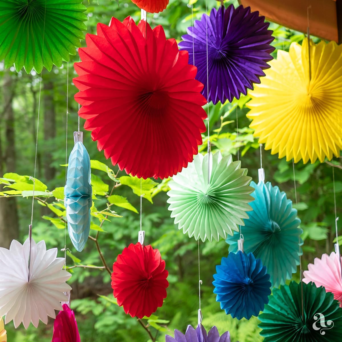 Colorful Paper Fans - Rainbow Party Decorations - Happy Birthday Decorations for Women, Men and Kids - Reusable Fiesta Party Decor by Avoseta (20 Piece Set, Assorted Sizes, Multicolor) - Image 4
