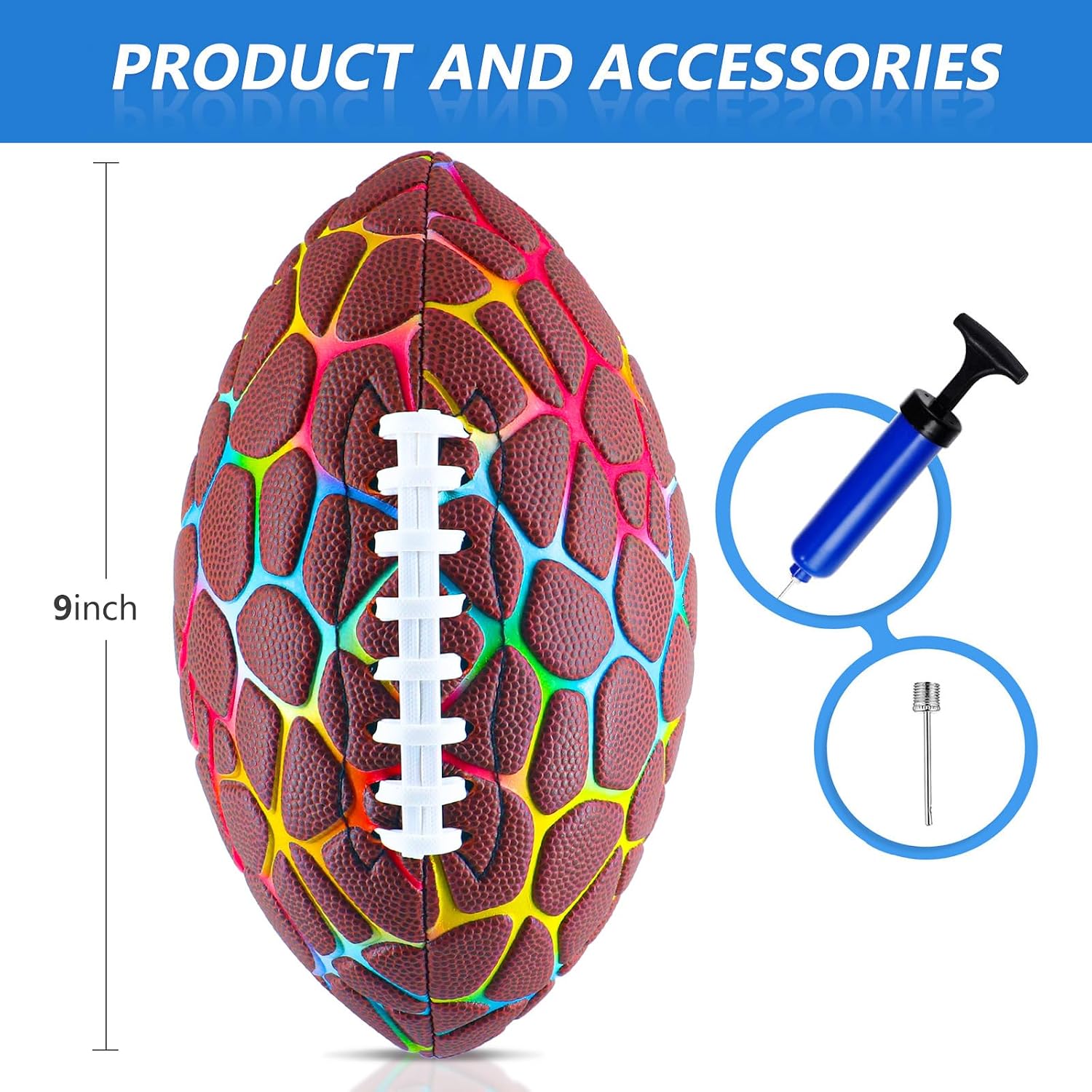 Jasonwell Pool Beach Water Football - Strong Grip Waterproof Football for All-Weather Play Pool Toys Beach Games Outdoor Sports Lake Toy Christmas Birthday Gifts for Kids Boys Teens Adults - Image 6