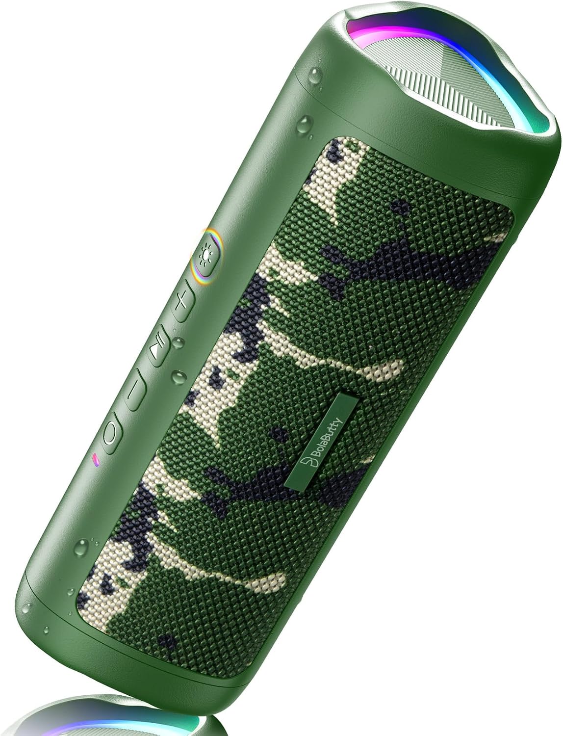 Bluetooth Speaker, 20W HD Sound, Portable Wireless, IPX5 Waterproof, Up to 24H Playtime, TWS Pairing, for Home/Party/Outdoor/Camping/Beach Essentials, Electronic Gadgets, Birthday Gift (Camo)