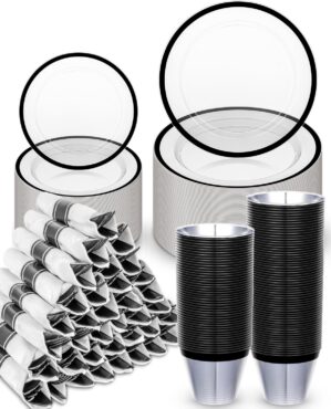 BESTVIP 350Pcs Clear Black Plastic ...