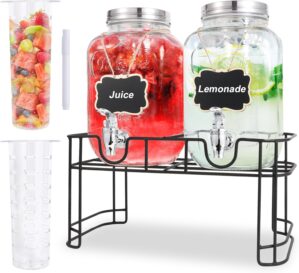 1 Gallon Glass Drink Dispensers For...