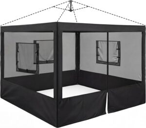 4 Pcs Food Booth Sidewall Kit for 1...