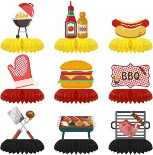 9PCS BBQ Party Decorations BBQ Baby...