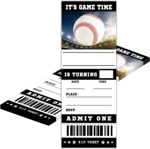 20 Baseball Game Ticket Invite Card...