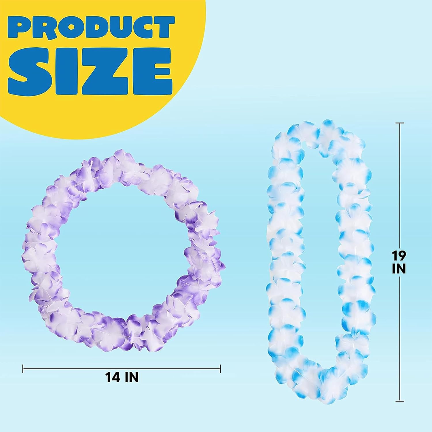 JOYIN Toy 12 Counts Hawaiian Leis Bulk, Tropical Flower Lei Hawaiian Lei Beach Hawaii Luau Party Favors Decoration Birthday Party Supplies - Image 6