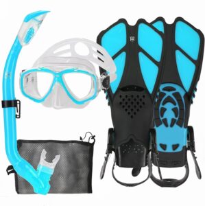 Kids Mask Fins Snorkel Set Snorkeli...
