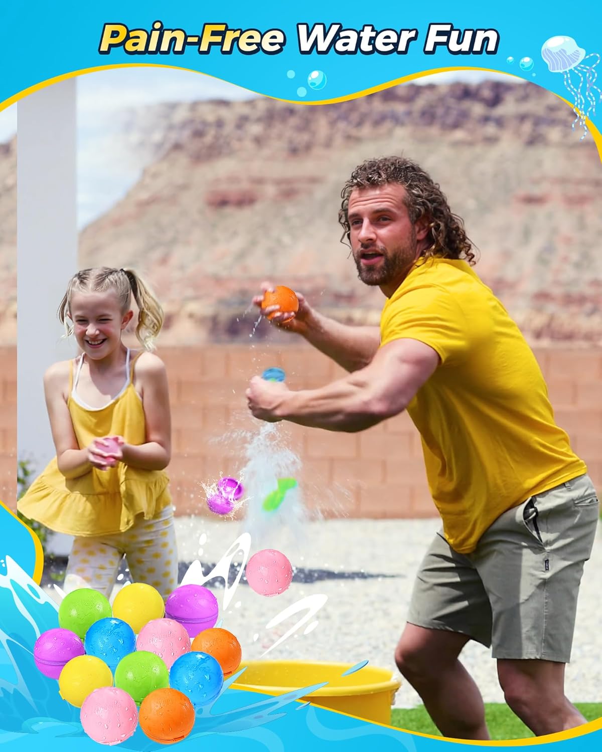 Reusable Water Balloons 12PCS - Summer Water Toys for Pool Beach & Outdoor, Self-Sealing Refillable Water Bombs for Kids Ages 3-14, Magnetic Splash Balls for Kids Fun Games & Activities - Image 8