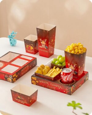 Baffect Movie Night Snack Trays 100...