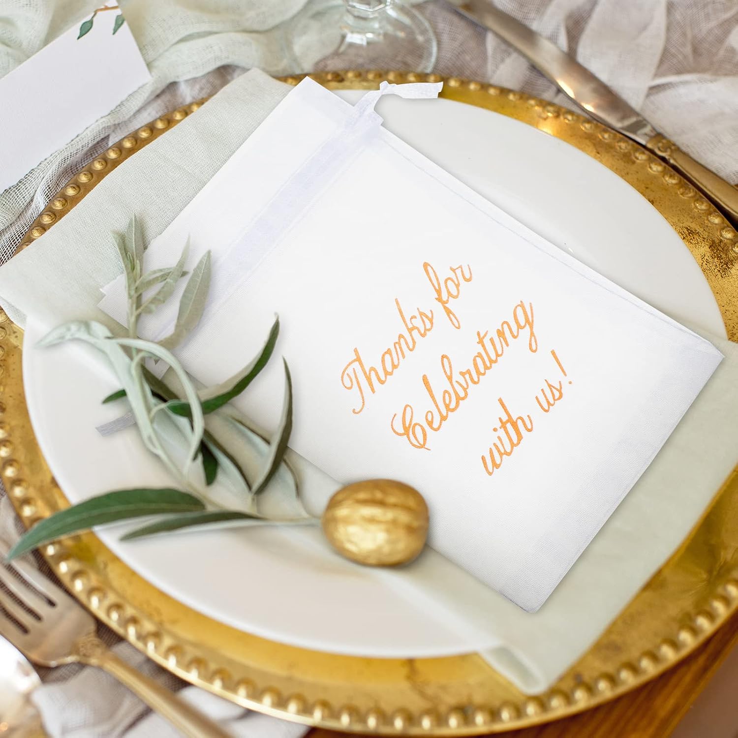 Riakrum 100 Pcs Sheer Organza Bags Wedding Favor Mesh Drawstring Bags Thank You Gift Bag for Guests Candy Candy Gift Bag for Wedding Favors, Bridal Shower, Anniversary, Birthday(4 x 6 Inch,White) - Image 7