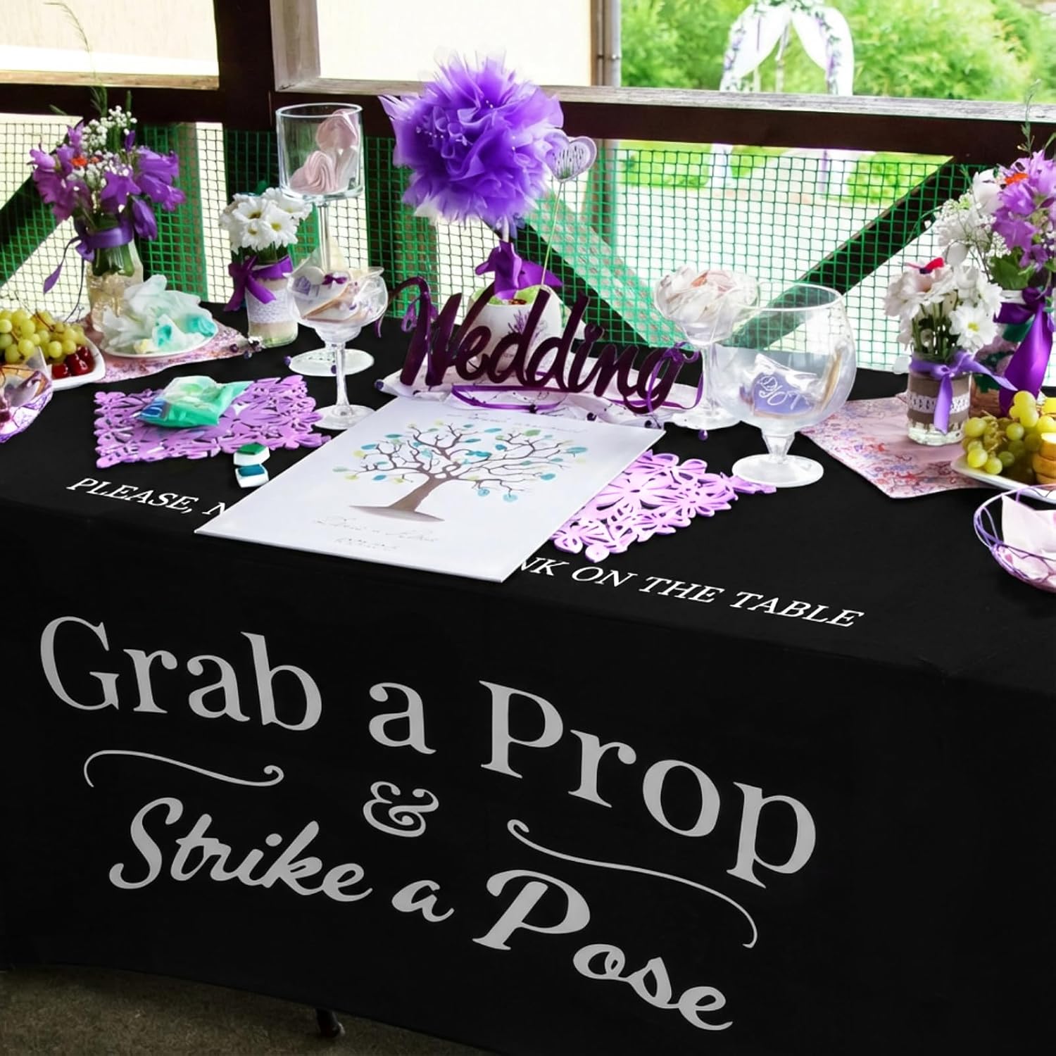 Gilprop Photo Booth Table Cloth Photo Booth Props Accessories Rectangle Tight Table Background for Indoor Outdoor Party Photography Decoration Graduation Wedding Birthday Bachelorette(Classic,4ft) - Image 5