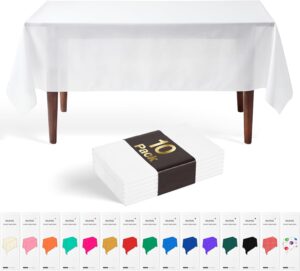Auros White Premium Plastic Tablecl...