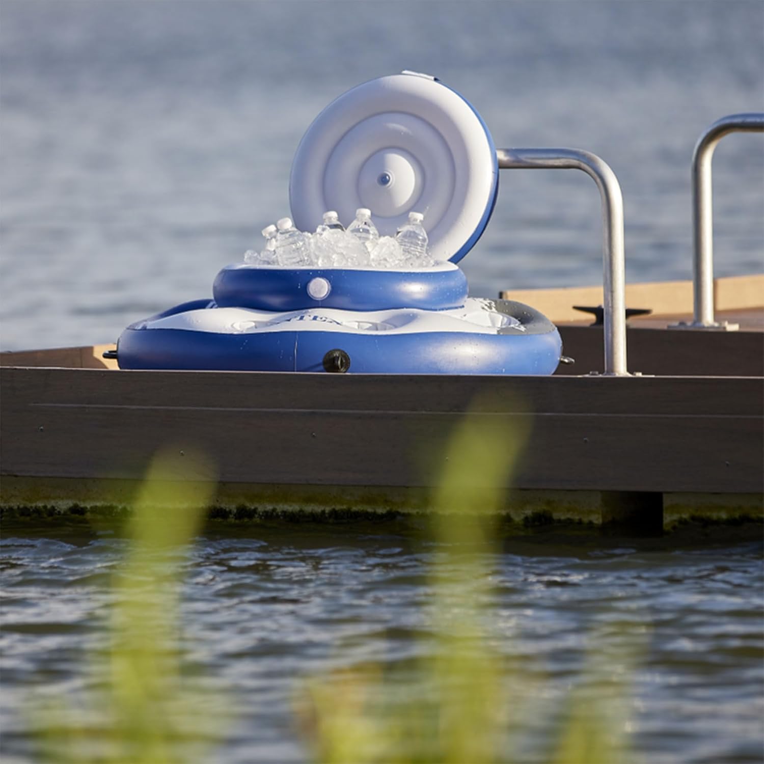 INTEX 56822EP Mega Chill Inflatable Cooler: Removable Ice Chest – 5 Built-in Cup Holders – 2 Durable Handles – Easy-to-Use Connectors – River Run Compatability - Image 6