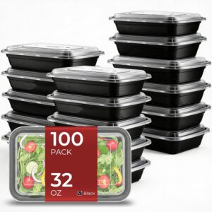 100 Pack (200-Piece) 32 oz Meal Pre...