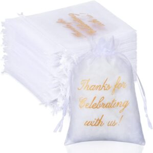 Riakrum 100 Pcs Sheer Organza Bags ...