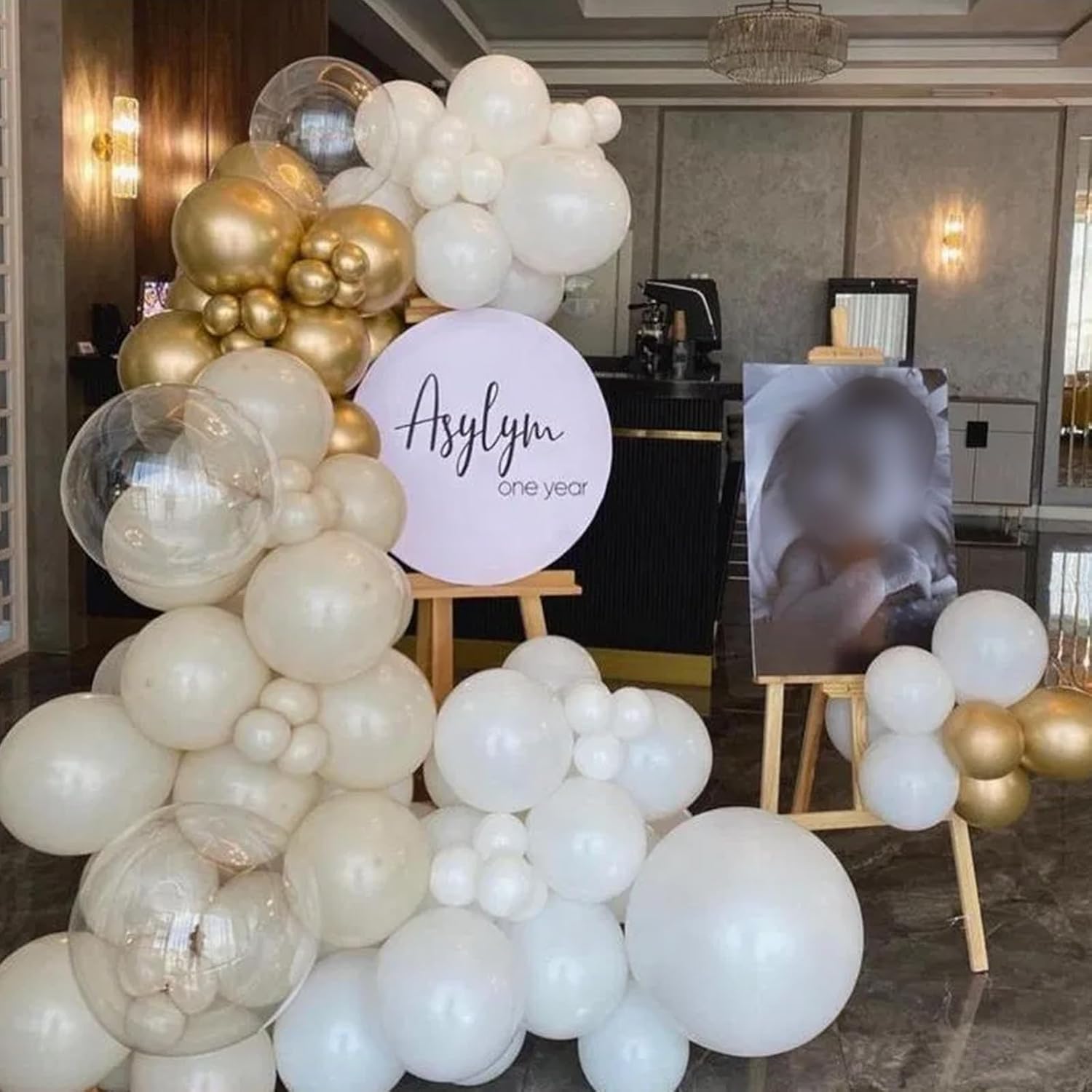 White and Gold Balloons, 12 Inch White Sand Gold Metallic Latex Balloons, Beige Gold Party Balloons for Boho Birthday Baby Shower Engagement Wedding Anniversary Party Decorations - Image 5