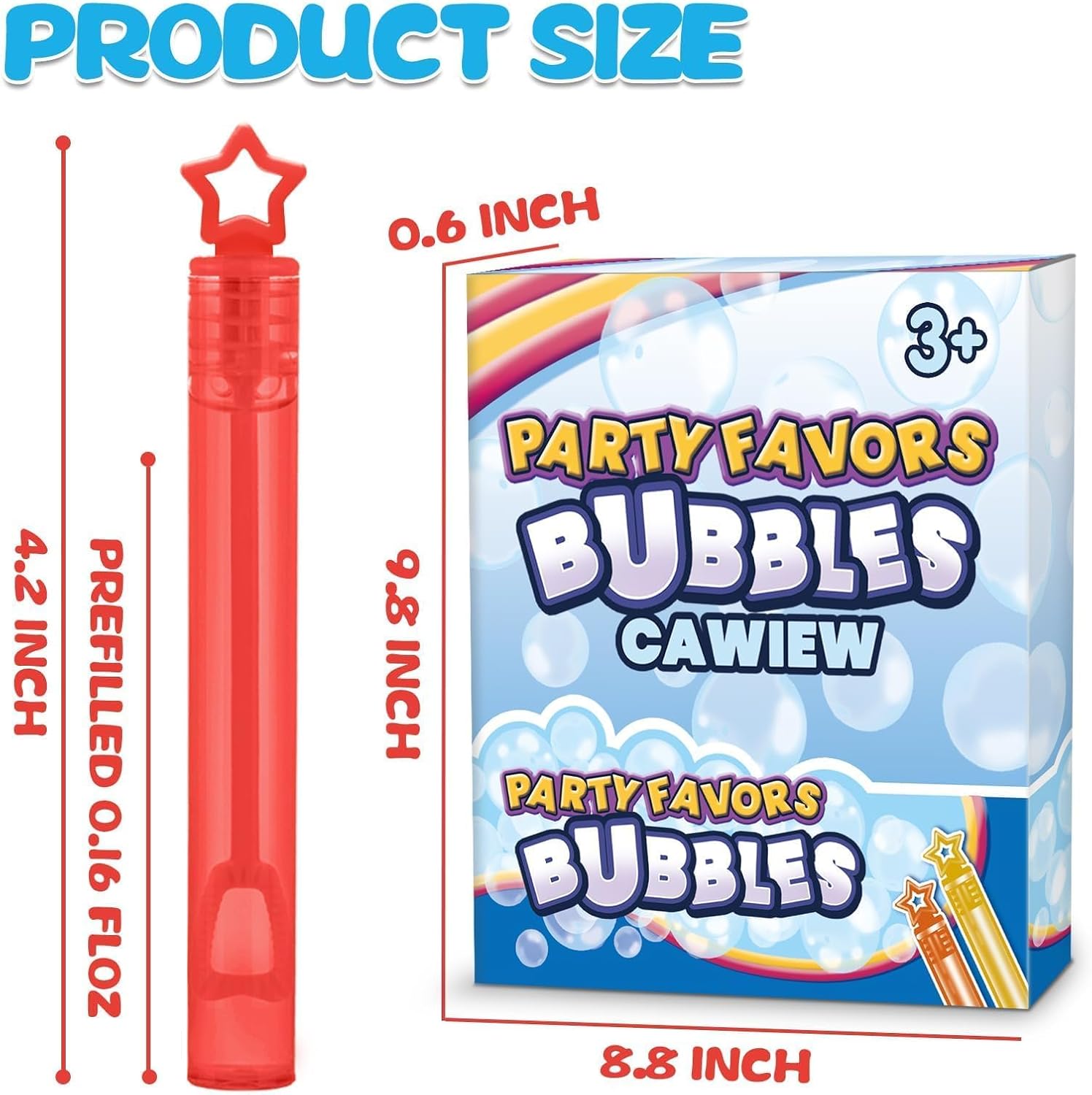 32 Pcs 8 Colors Neon Bubbles Party Favors For Kids, Mini Star Bubble Wand Bulk In Gift Box as Goody Bags Stuffer, Classroom Giveaways, Carnival Prizes Toy, Birthday Treats, Party Supplies For Toddlers - Image 2