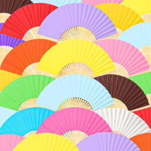 JOHOUSE 12 Pcs Color Paper Fans Han...