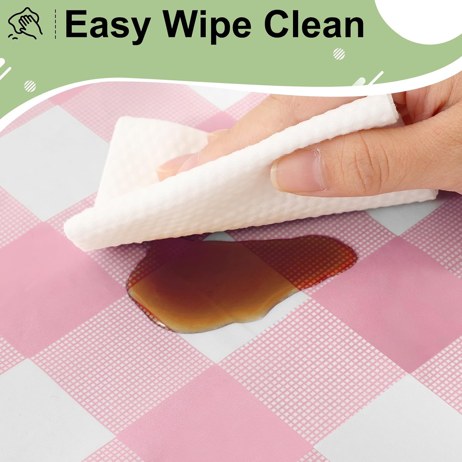 misaya 12 Packs Buffalo Disposable Table Cloth, 54 x 108 Inch Waterproof Plastic Tablecloth, Rectangle Pink and White Checkered Table Covers for Picnic, Birthday, Party, Back to School - Image 5