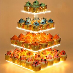 YestBuy Cupcake Stand with Yellow L...