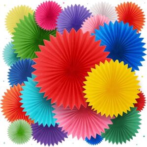 Colorful Paper Fans – Rainbow...