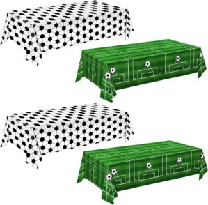 QIYANPAX 4 Pieces Soccer Tablecloth...