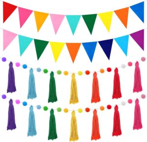 Jansun 4 Pack 26.3 Feet Rainbow Tas...